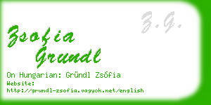 zsofia grundl business card